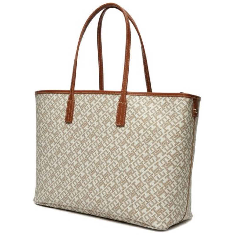 TOMMY HILFIGER Monoplay leather tote